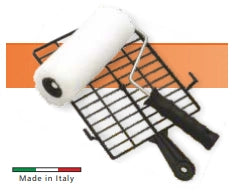 RULLO BIANCO 25 CM CON RETINA IN POLIESTERE
