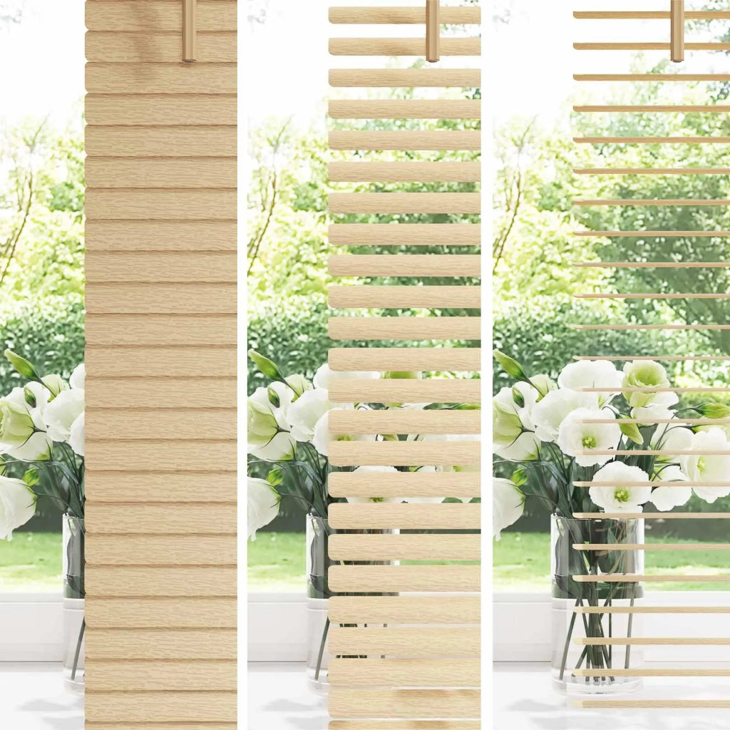 Tenda Veneziana Marrone Chiaro con Motivo 150 x 40 cm PVC 42003758