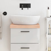 Piano Bagno 40x40x(2-6) cm in Legno Massello Non Trattato 3155998