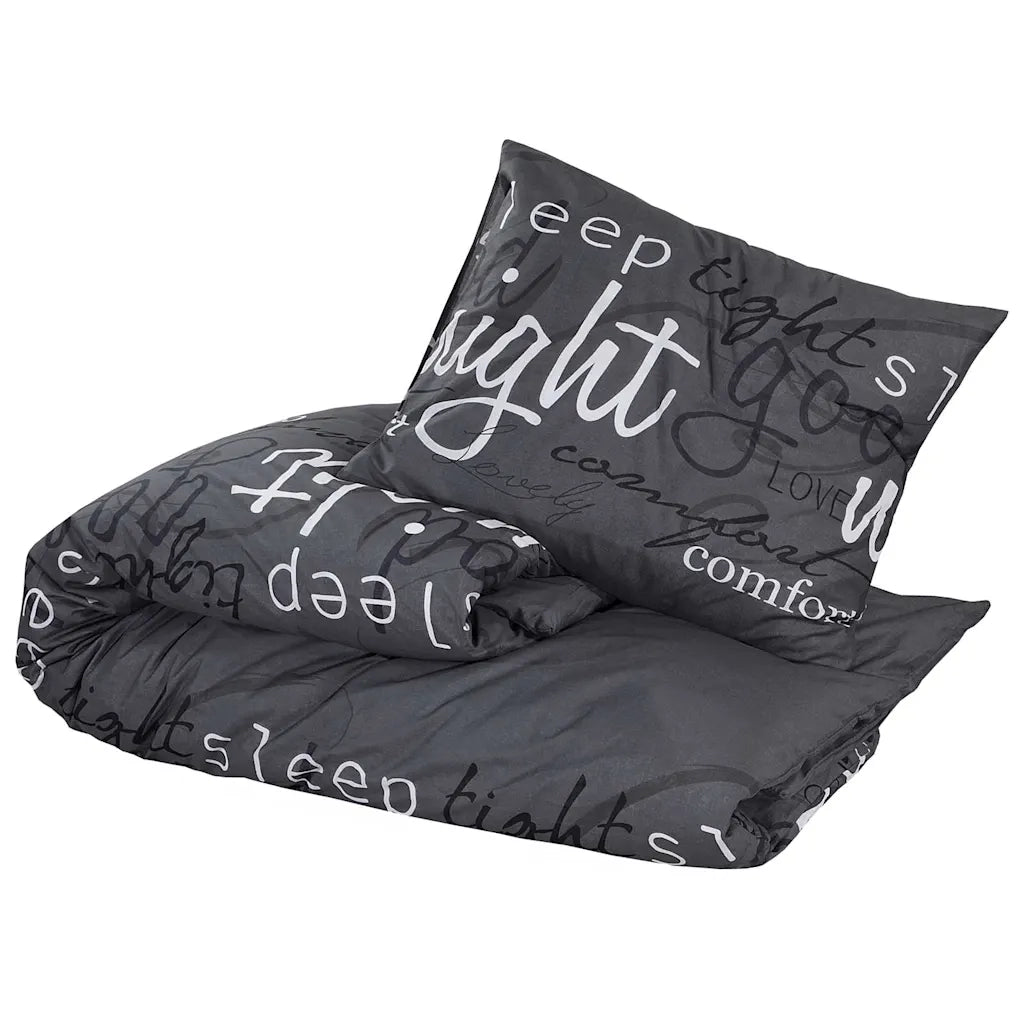 Set Copripiumino Nero 260x220 cm in Cotone CFW7361329