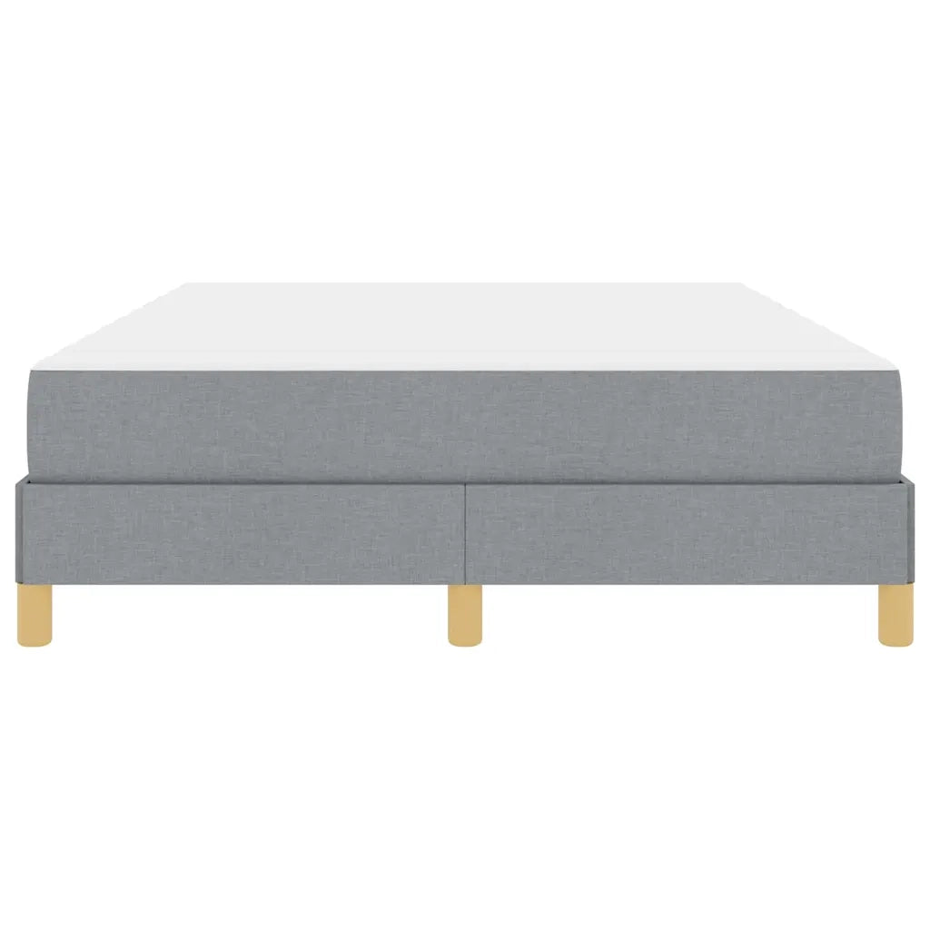 Letto a molle con materasso Grigio chiaro 160 x 200 cm Tessuto