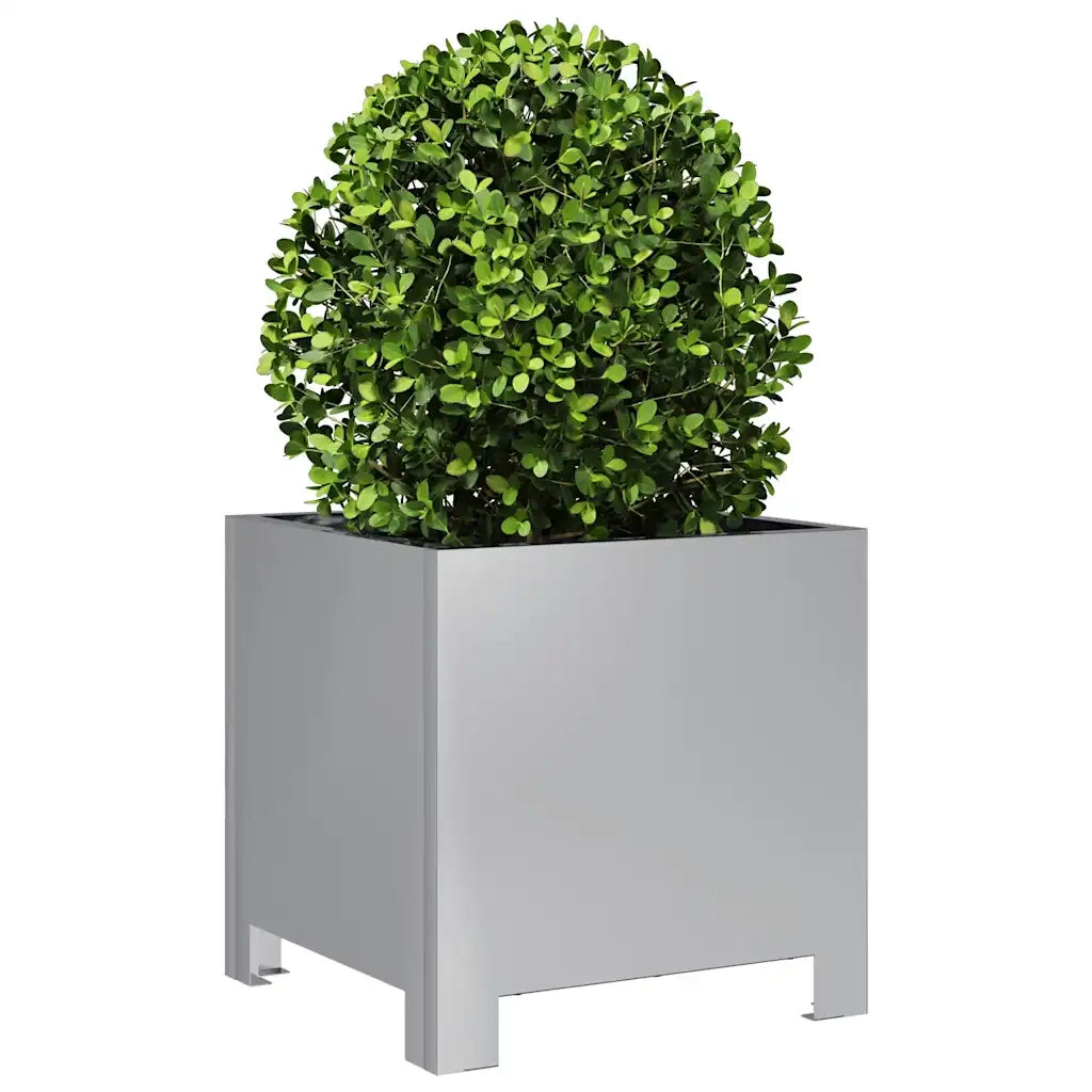 Fioriera | Cassetta per fiori | Vaso da Giardino 30x30x30 cm Acciaio Zincato