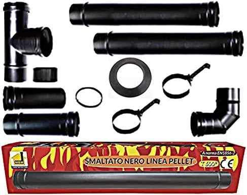 Acciaio nero 5 10 d.80 kit compl eto pellet mod.lux mbm b07952ts1