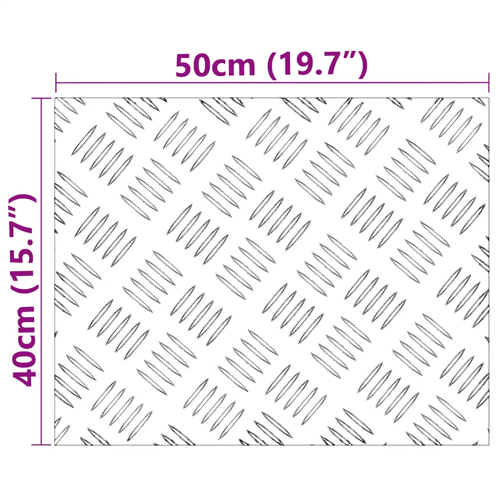 Gradini per Scale 2 pz | Tappetini per scale autoadesivi Argento 50 x 40 cm Alluminio
