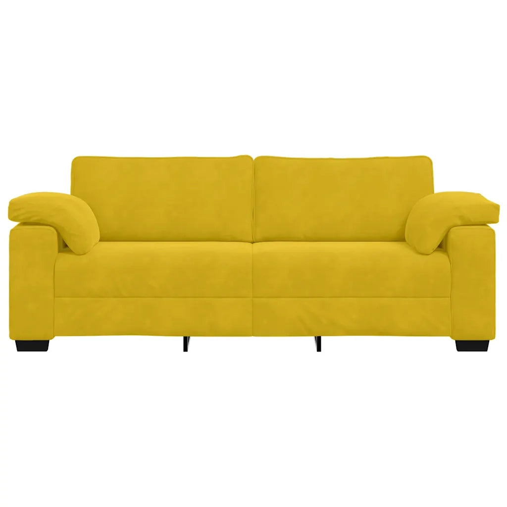Divano a 3 Posti Giallo 220x77x82 cm in Velluto 4105283