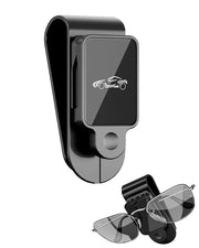 Sostegno per occhiali per ombrello - Sostegno per occhiali per auto - Design clip - Realizzato in plastica di alta qualità - Incluso cassetto per carte - Dimensioni compatte 77 x 30 x 36 mm