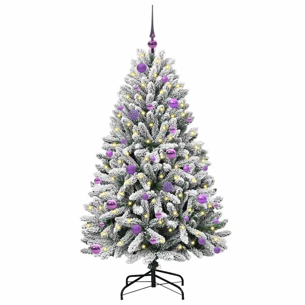 Albero di Natale artificiale con 150 LED Verde e Bianco 150 cm 3395745