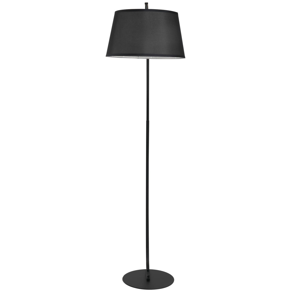 Lampada ad arco da terra ¨C Xylo ¨C metallo nero lino design moderno