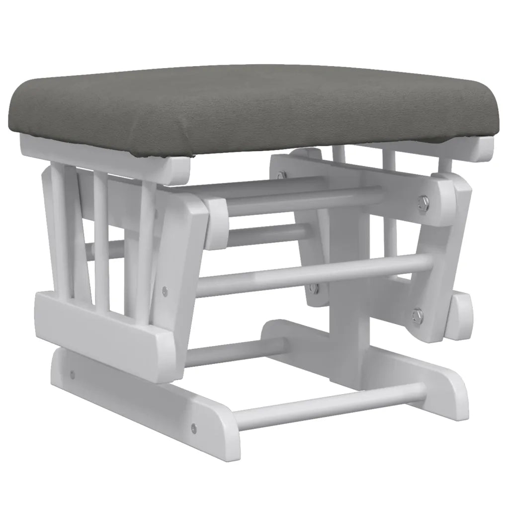 Poltrona Glider con Sgabello-Sedia a dondolo Grigio Scuro in Tessuto 802031