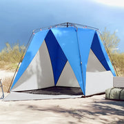 Tenda da Spiaggia 4 Persone-Tenda da campeggio Azzurro Rilascio Rapido Impermeabile