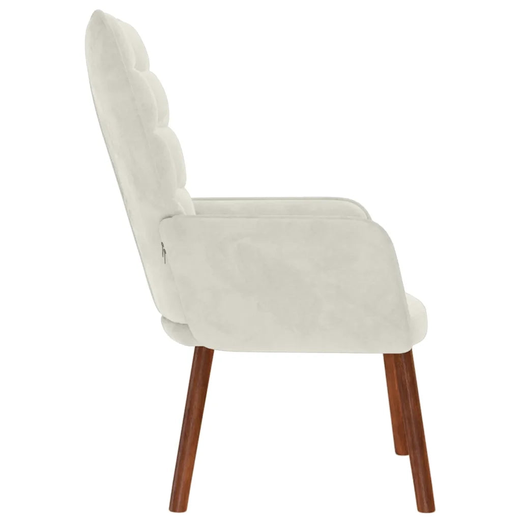 Sedia Relax Crema in Velluto 4016819