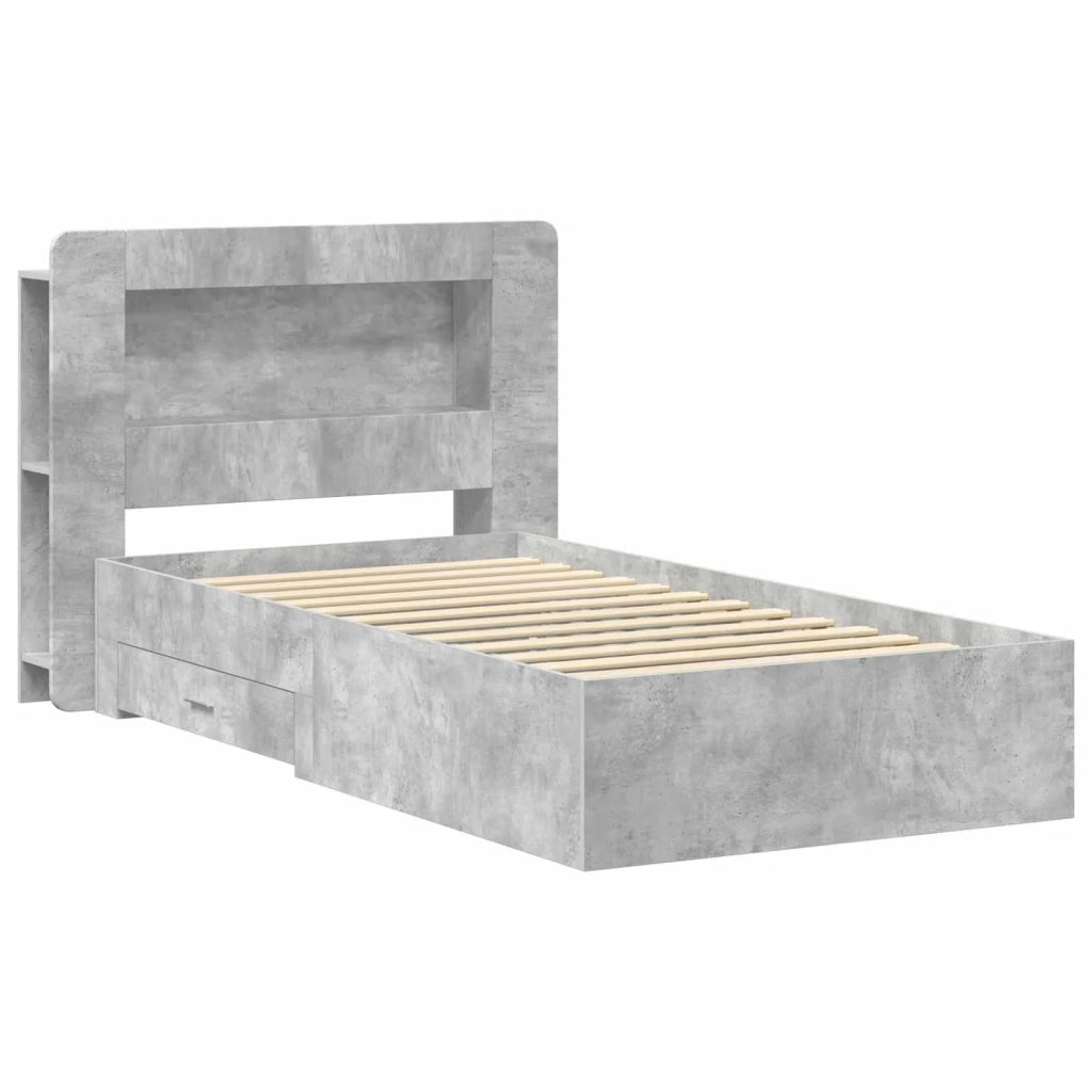 Telaio del letto con storage Grigio Cemento 80 x 200 cm 3433808