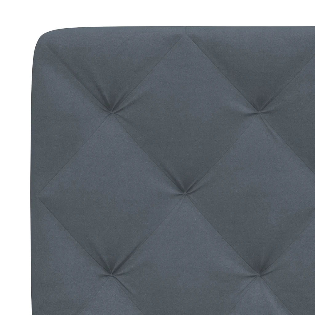 Letto singolo | Letto per adulti | Giroletto senza Materasso Grigio Scuro 80x200 cm Velluto