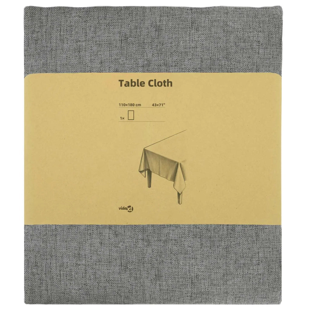Tovaglia da Tavolo Rettangolare Grigio Chiaro 110 x 180 cm 42039961