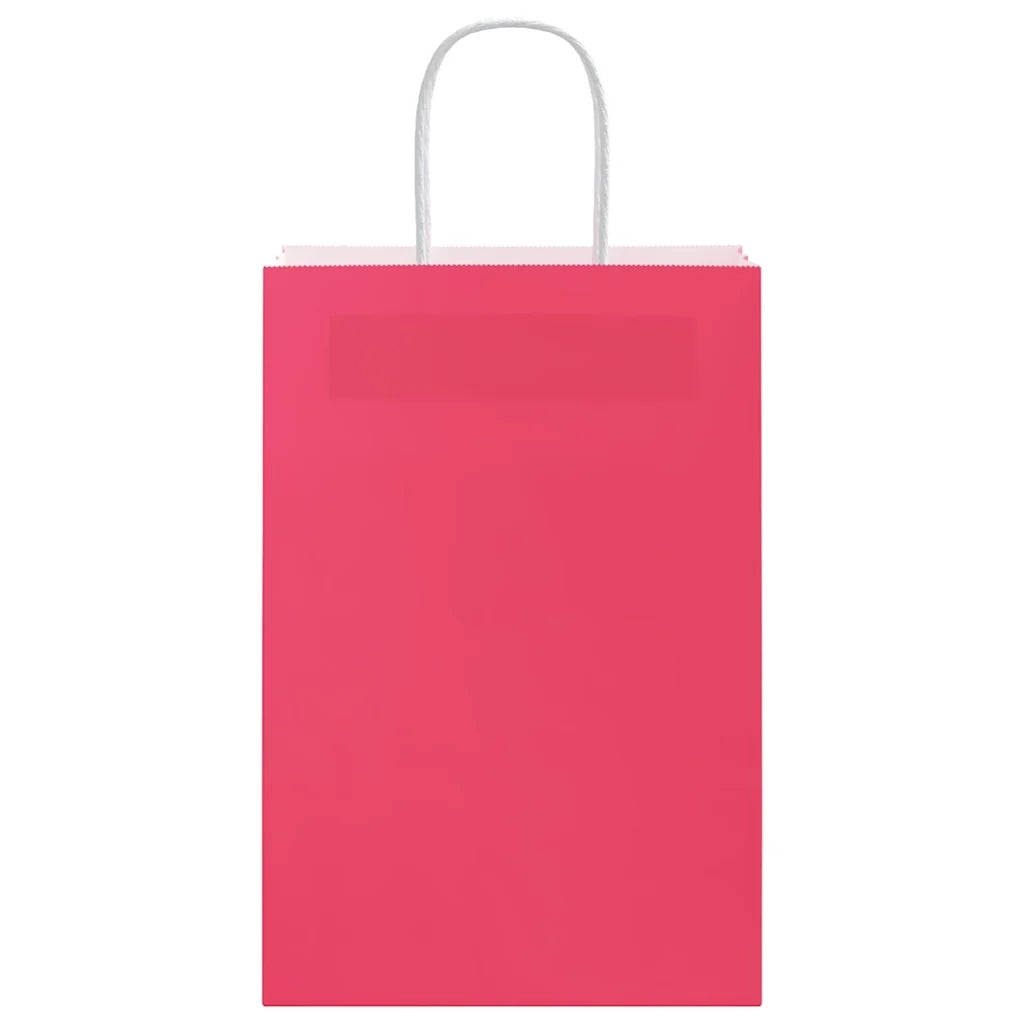 Sacchetti di Carta 50 pz con Manici Rosa 21x11x31 cm 4101658