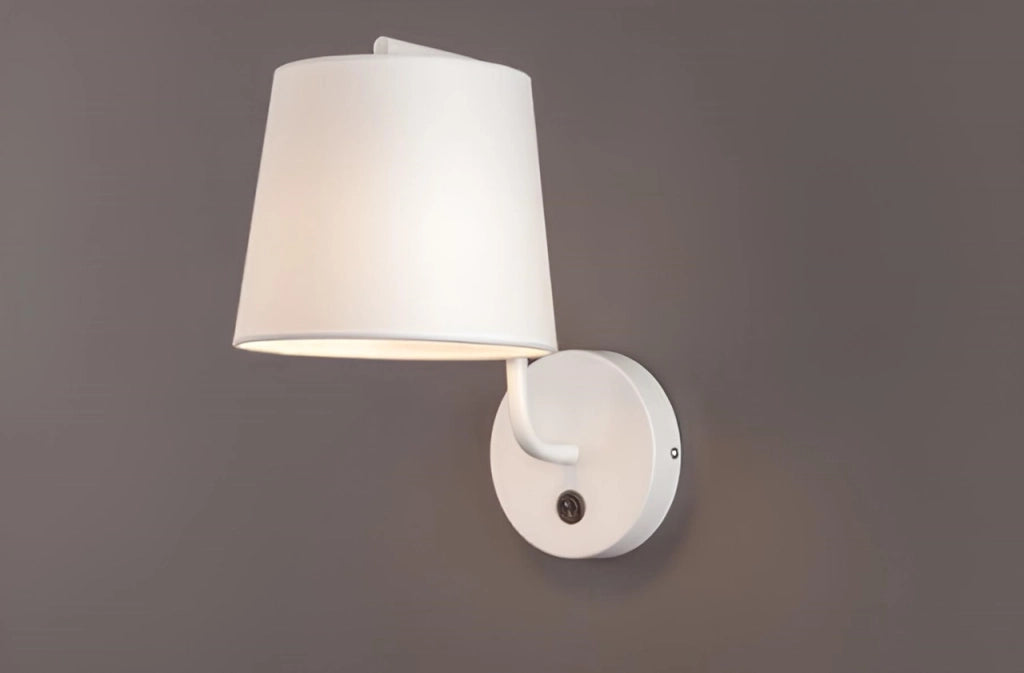Applique CHICAGO bianca con paralume 1xE27 40W Maxlight
