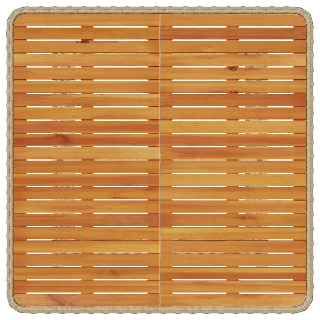Set da Pranzo per Giardino Beige polyrattan 42007908