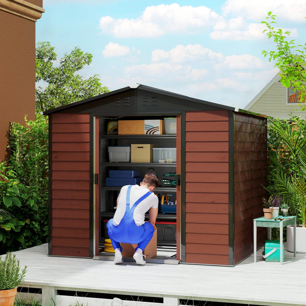 Casetta da giardino ¨C Minimal ¨C metallo antracite 240x206x198 cm