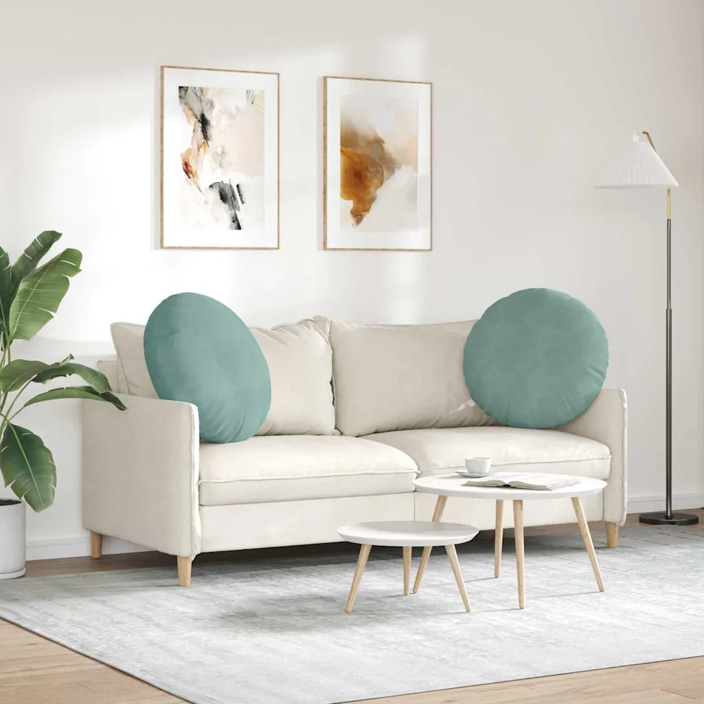 Cuscini per Seduta 2 pz | Cuscini per sedie Verde Mare ? 40 x 13 cm Velluto