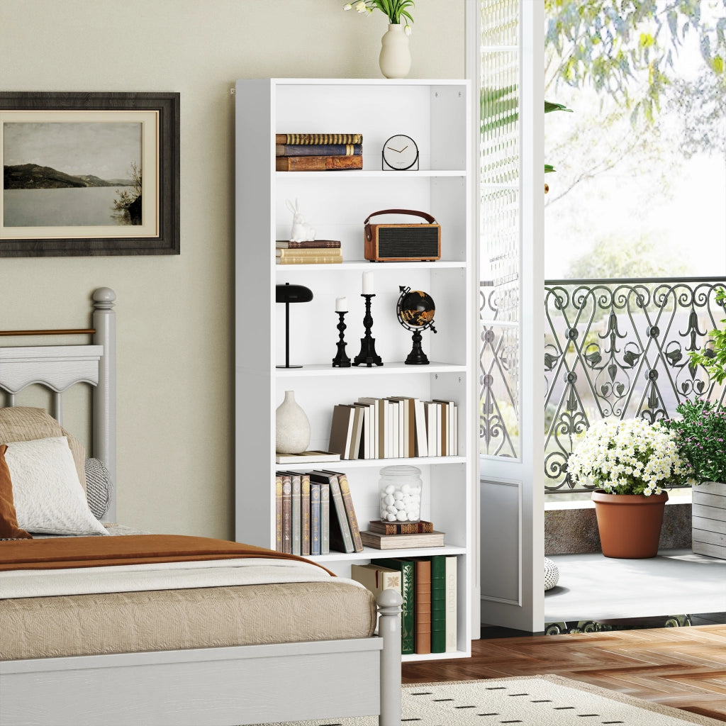 Libreria 6 ripiani regolabili ¨C Xylo ¨C Bianco 60x24x158,5cm
