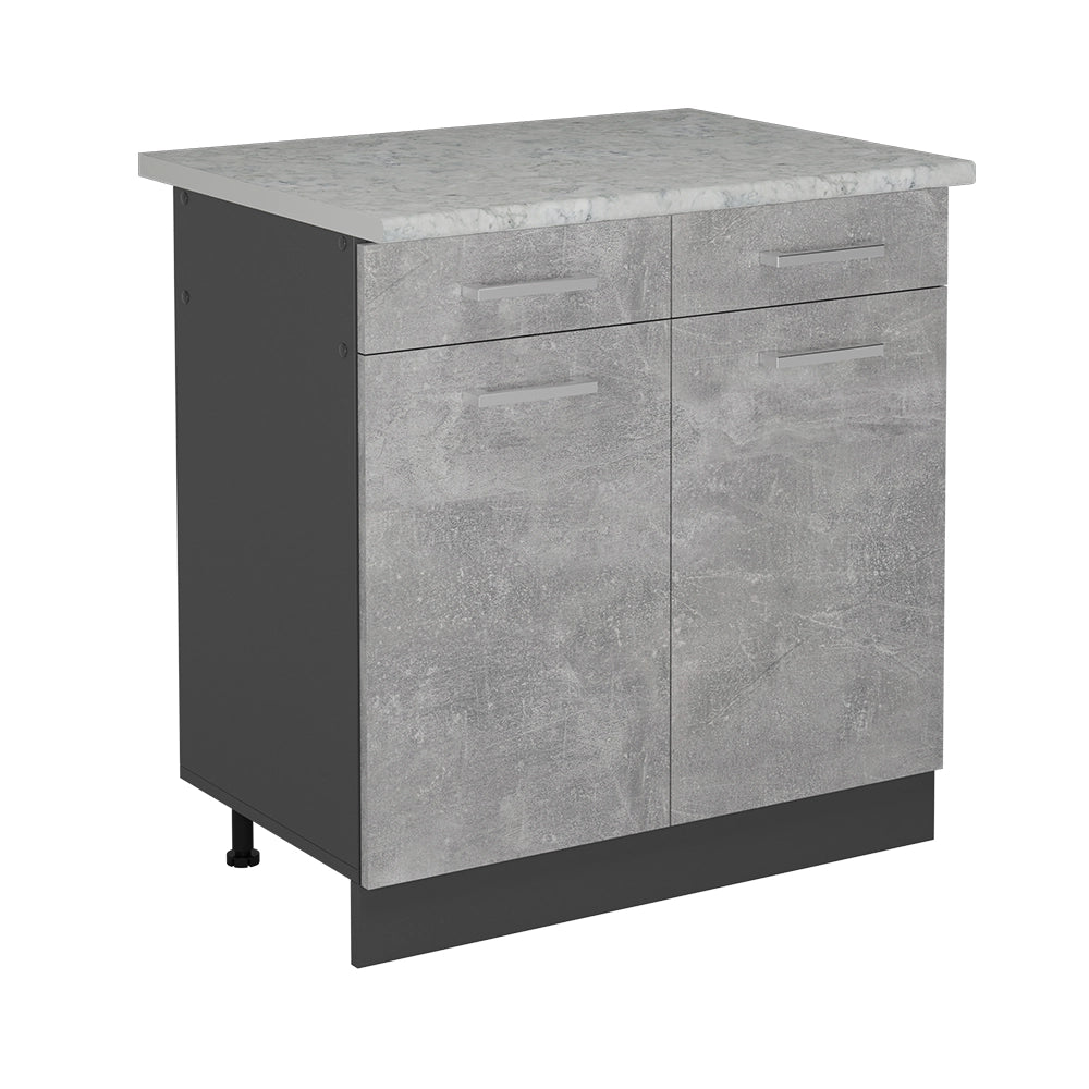 Vicco Mobiletto base per cucina Calcestruzzo 80 cm PL Marmo