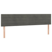 Testiera | Testata Grigio Scuro 200x5x78/88 cm in Velluto