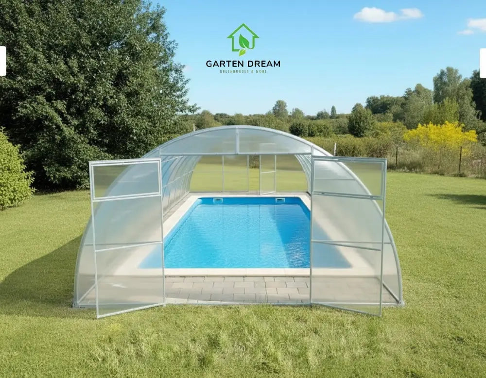 Copertura per Piscina Garten Dream SERENA 4x10 m con Policarbonato 6 mm