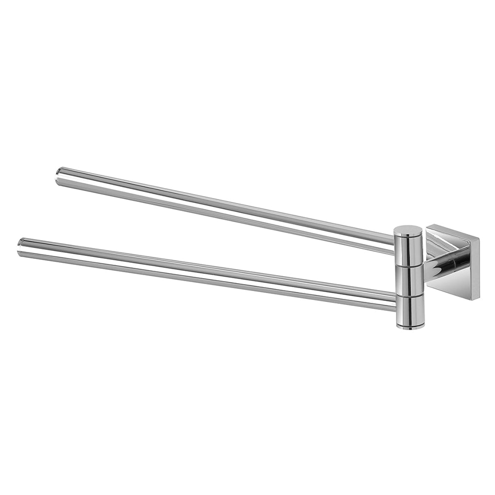 Porta asciugamani con 2 braccia a snodo in acciaio cromo serie Easy
