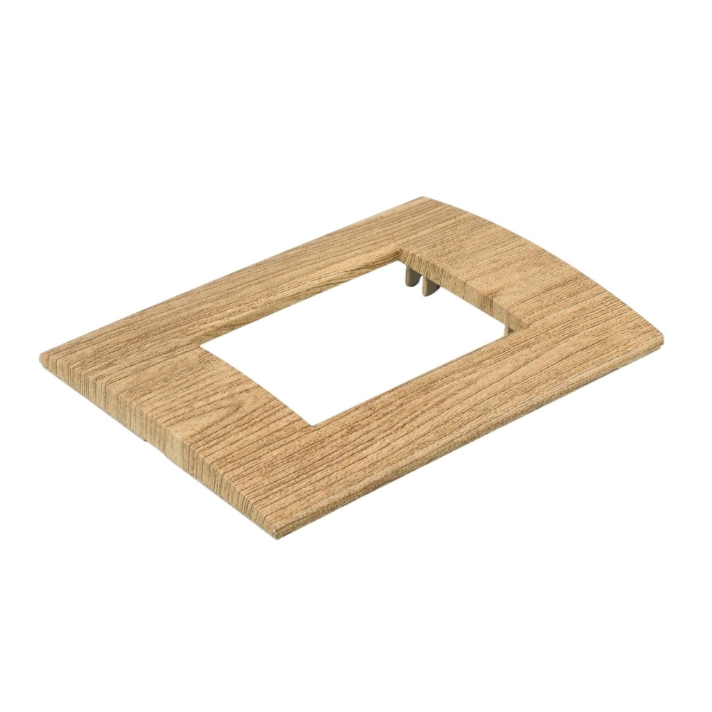 Placca Plastica Quadrata MBL 3M Legno Chiaro Compatibile Bticino Living BLN89304