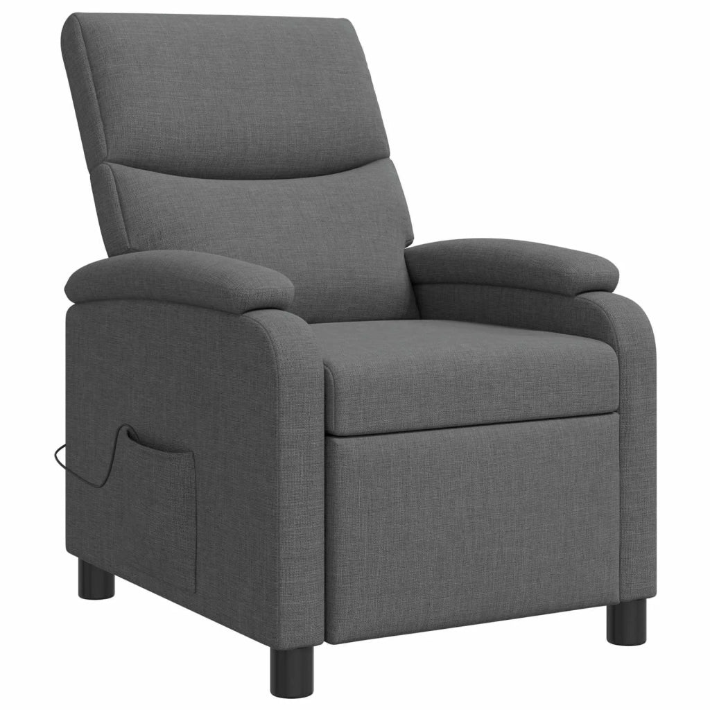 Divano Sedia-Poltrona Massaggiante Grigio Scuro Tessuto 587041