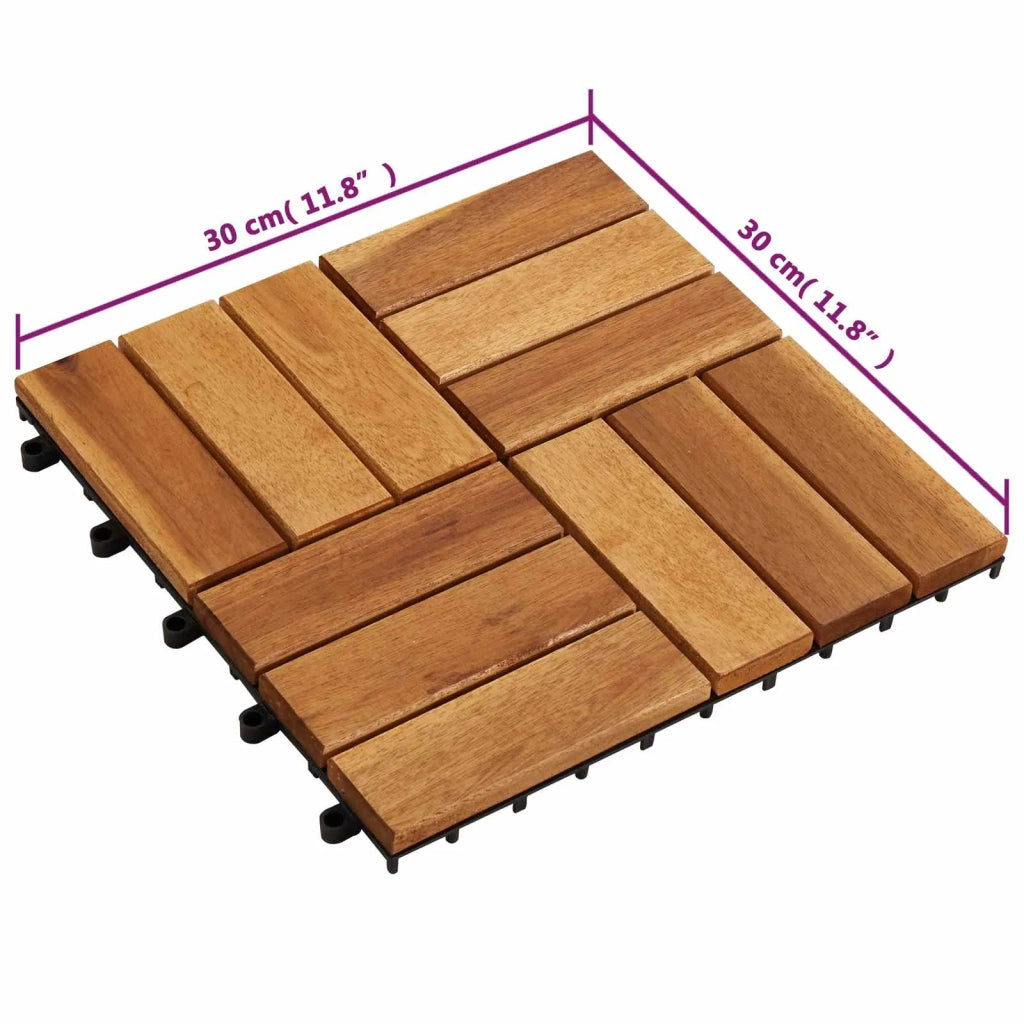 Piastrella per Decking 30 pcs Marrone 30 x 30 cm 3444690