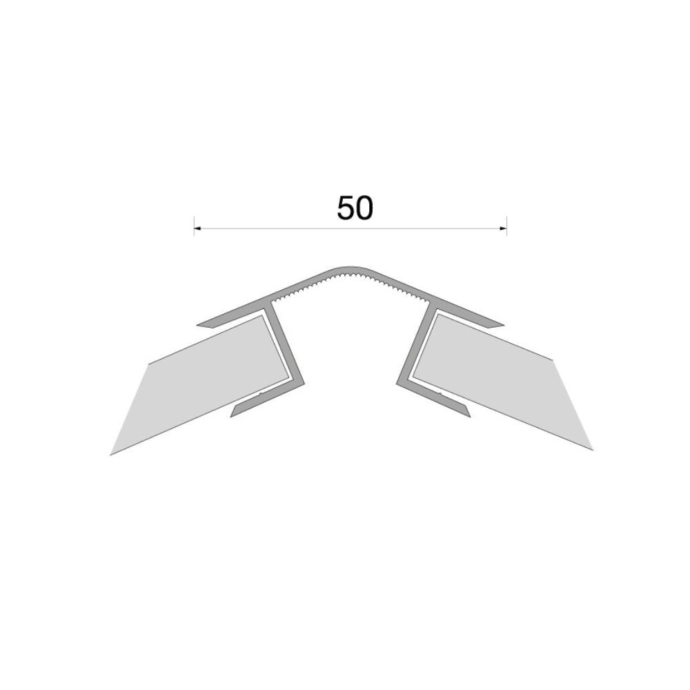 Angolare per zoccolo cucina 90°/135° alluminio satinato h9.7 ANGOLARE135H97AL
