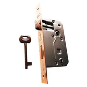 SERRATURA PER PORTE IN LEGNO 'PATENT' FRONTALE BORDO QUADRO BONAITI E45 Nichelata - BONAITI