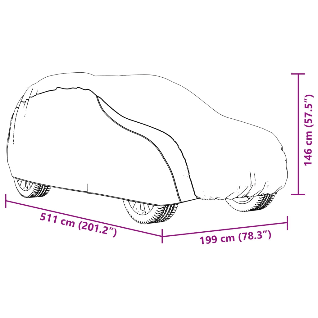 Copriauto per Fuoristrada Cinghie con Fibbia Argento XL PEVA CFW8475697