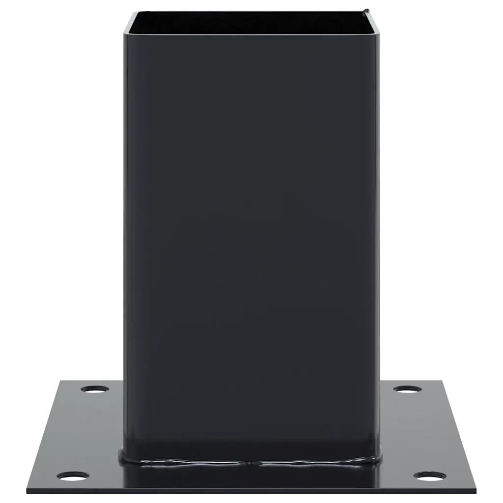 Basi per Pali Quadrati 4 pz 91x91 mm Acciaio Verniciato Polvere 42000028