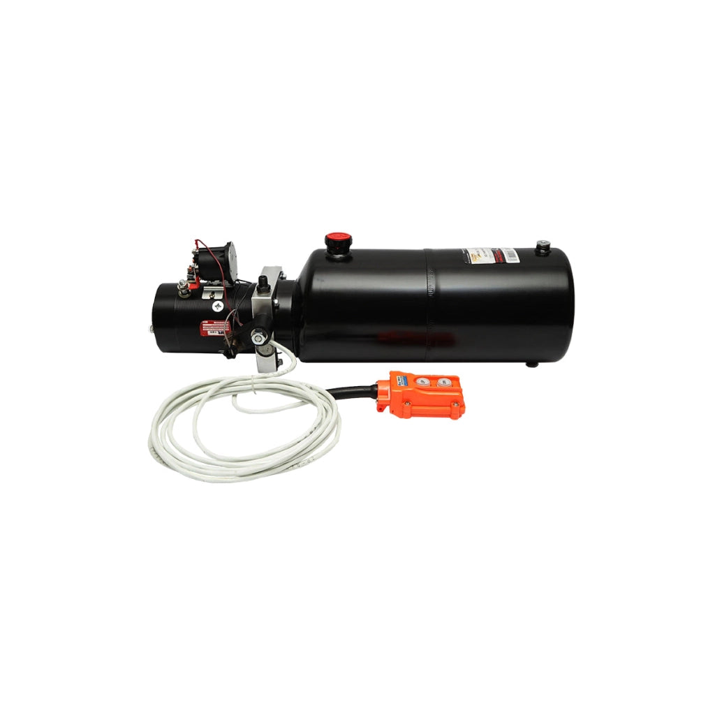 Pompa idraulica per ribaltabile 12V, 1,6kW 160 bar con serbatoio in metallo 10L