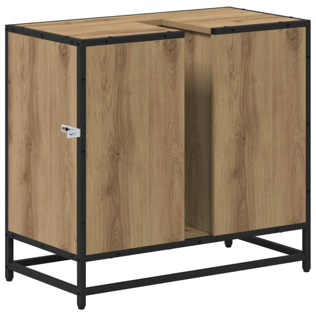 Mobile da Bagno con porta Rovere artigianale 65 x 33 x 60 cm 883635