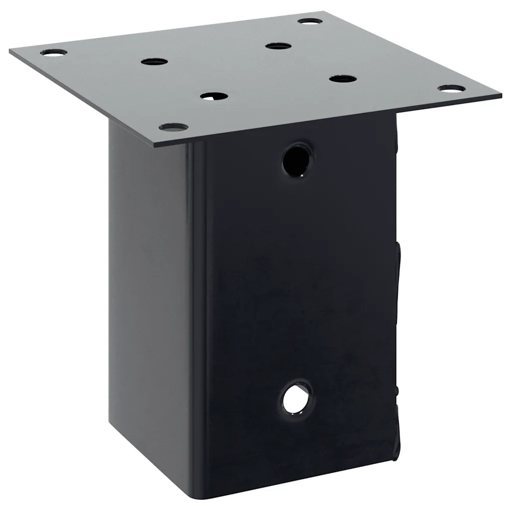 Basi per Pali Quadrati 4 pz 91x91 mm Acciaio Verniciato Polvere 42000028