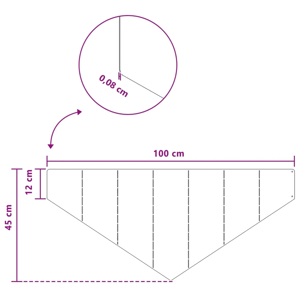 Bordura per Prato 100 x 45 cm Acciaio Ruggine 8008901