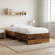 Struttura del letto con lo scaffale Legno antico 80 x 200 cm 3429672