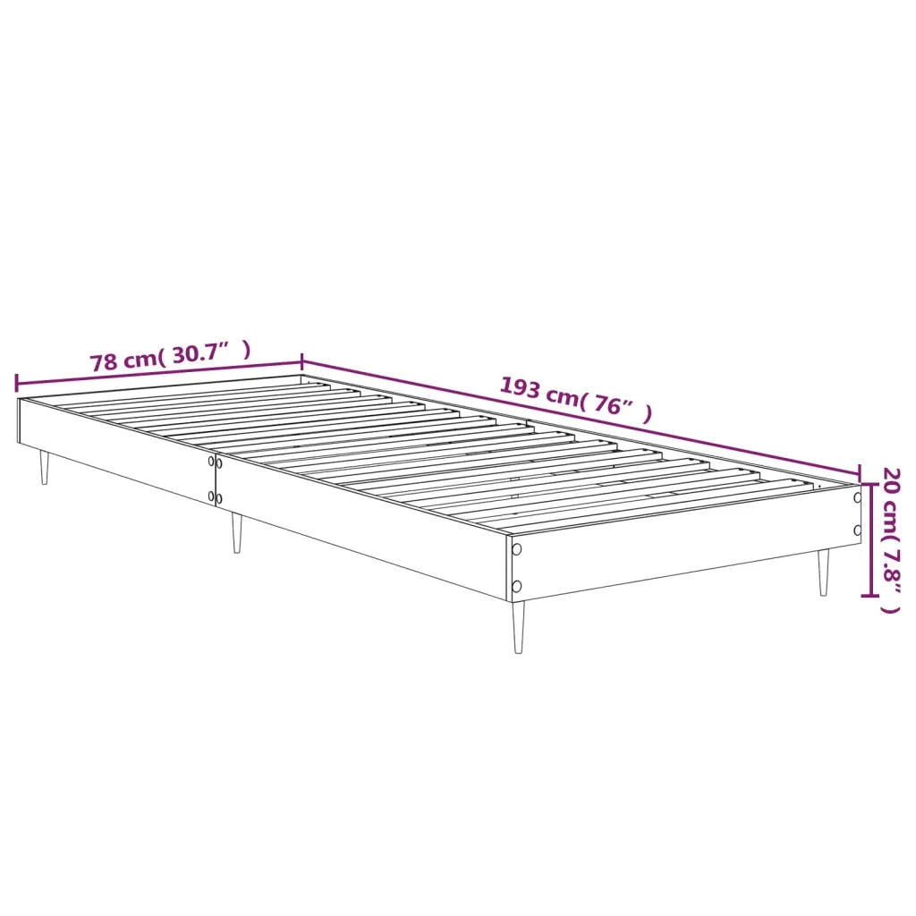 Giroletto senza Materasso Rovere Sonoma 75x190 cm in Truciolato 832208
