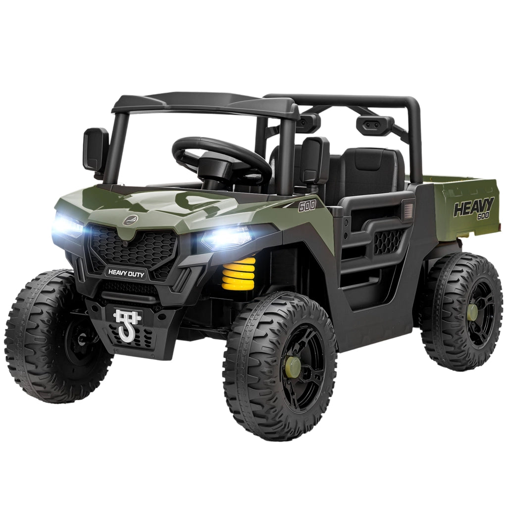Macchina Elettrica Bambini 12V con Telecomando, Sospensioni, Bagagliaio e Musica, Et¨¤ 3-8 Anni, Verde