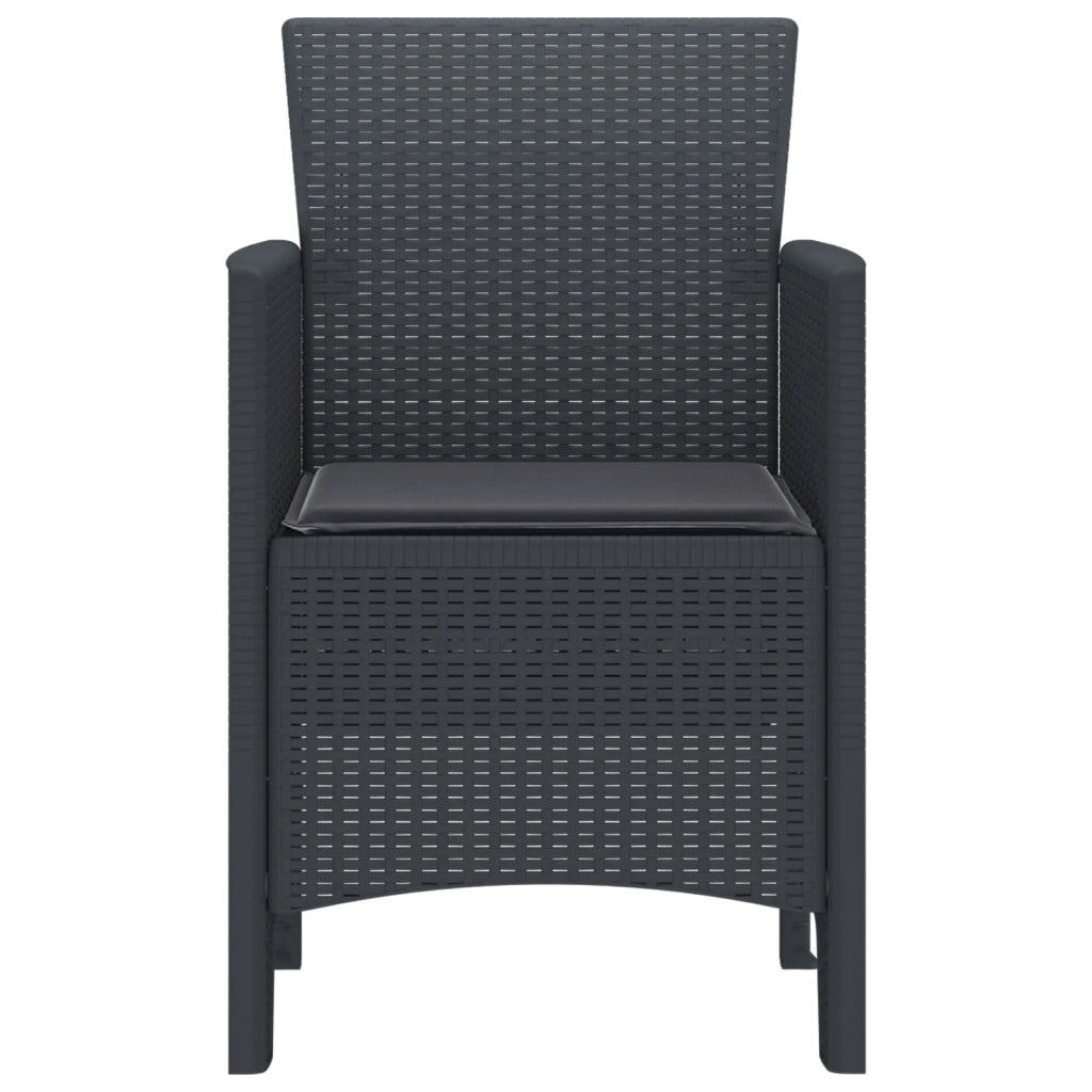 Sedia da Giardino 4 pz | Sedie da Esterno Antracite 53 x 49 x 85 cm Polipropilene