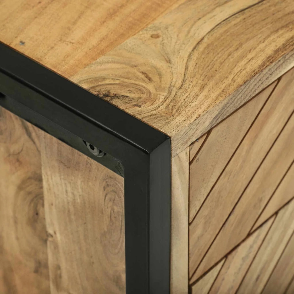 Credenza 100 x 30 x 75 cm Legno massello di acacia 374109