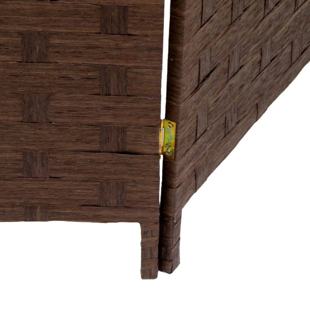 Trade Shop - Separe' A 3 Ante Pannelli Double Face Marrone Paravento Divisorio Ambienti Sep05 242589 -