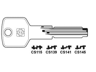 CHIAVI PUNZONATE PER CILINDRI CISA 6+7 SPINE- - CS139 - 5 pezzi SILCA