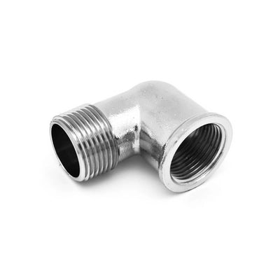 Gomito mf in ottone cromo 3/8"
