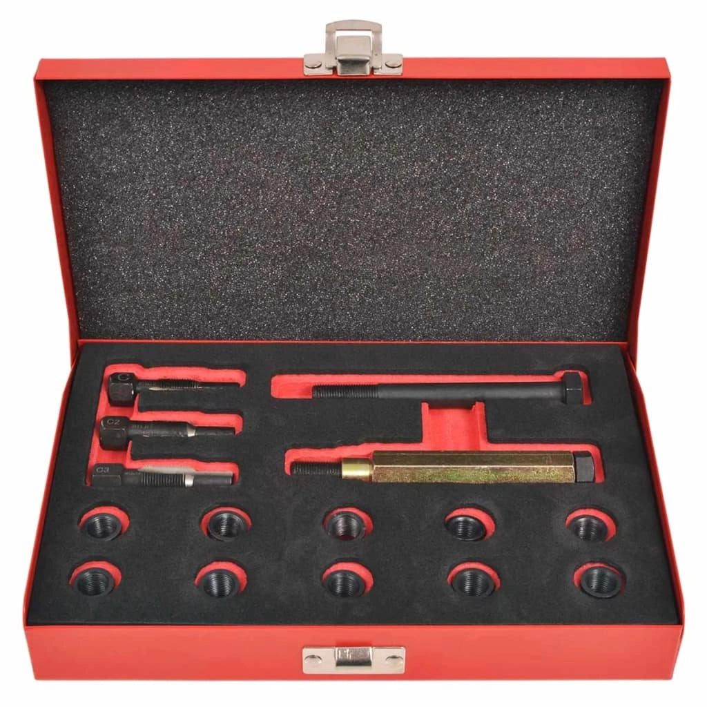 Kit di riparazione filettature candelette 15 pezzi M10 x 1,0 mm 02_0004087