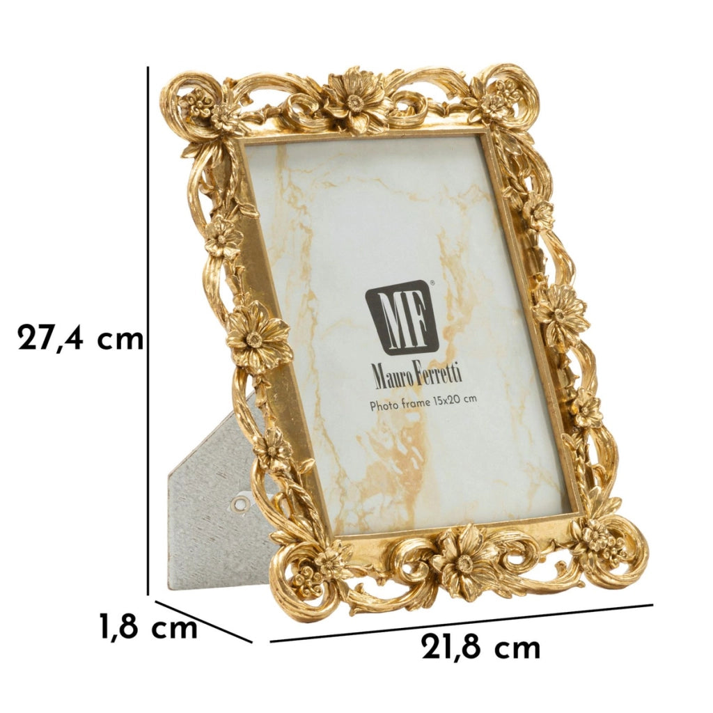 Cornice portafoto Classic oro dal profilo tradizionale 15x20 cm