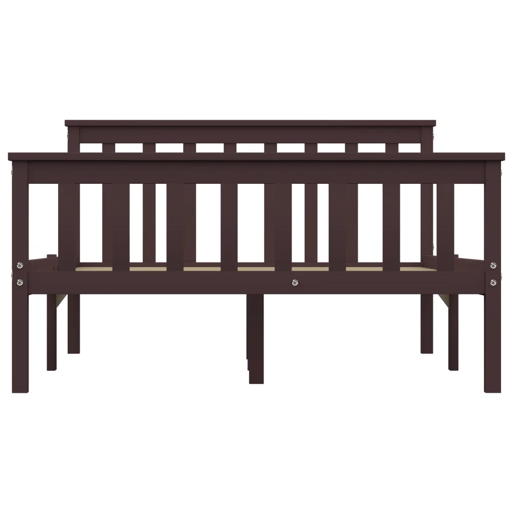 Giroletto senza Materasso Marrone Scuro 120x200 cm Legno Pino 283234